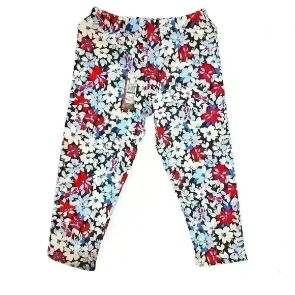 NWT No Boundaries Womens Capri Legging Juniors Size M (7-9) Floral Print - Picture 3 of 6